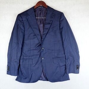 Suit Supply Blazer Lazio Single Breasted Navy Vitale Barberis Size 40R Slim Fit